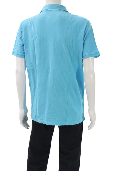 Polo Ralph Lauren Mens Short Sleeve Collared Classic Polo Shirt Blue Size Large