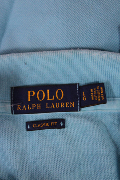 Polo Ralph Lauren Mens Short Sleeve Collared Classic Polo Shirt Blue Size Large