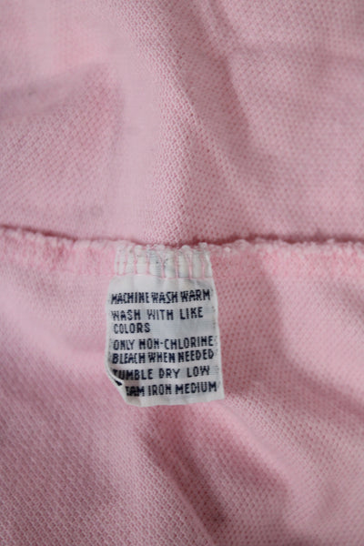 Polo Ralph Lauren Mens Short Sleeve Collared Knit Polo Shirt Pink Size Large