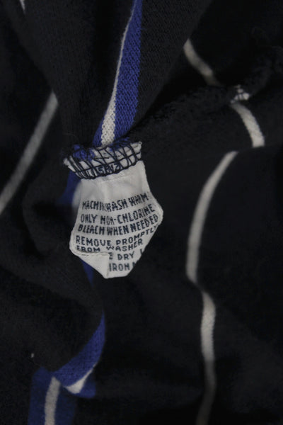 Polo Ralph Lauren Mens Short Sleeve Collared Striped Polo Shirt Navy Size Large