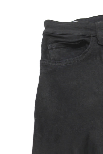 Joes Women Mid-Rise Bootcut Jeans Black Cotton Blend Button Inseam 26 Size 27