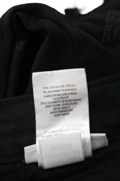 Joes Women Mid-Rise Bootcut Jeans Black Cotton Blend Button Inseam 26 Size 27