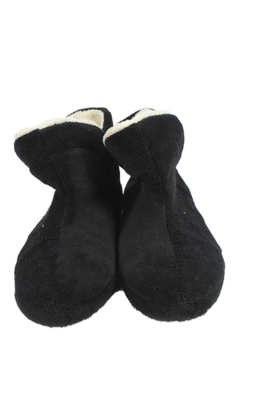Patricia Green Womens Slip On Round Toe Knit Slipper Shoes Black Size 7