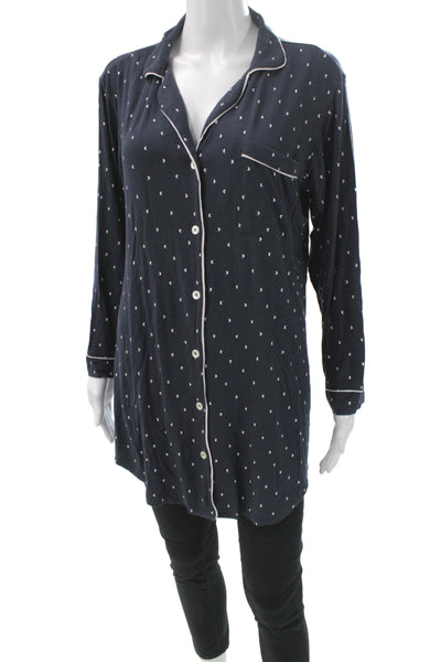 Eberjey Women Viscose Nightshirt Blue Celestial Long Sleeve Size S