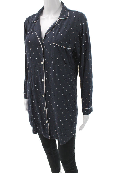 Eberjey Women Viscose Nightshirt Blue Celestial Long Sleeve Size S