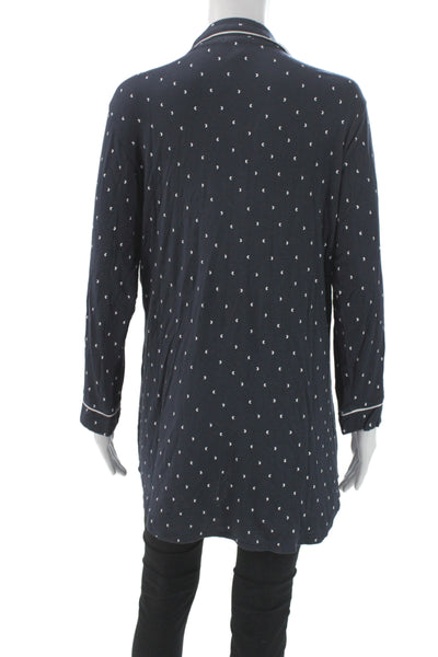 Eberjey Women Viscose Nightshirt Blue Celestial Long Sleeve Size S