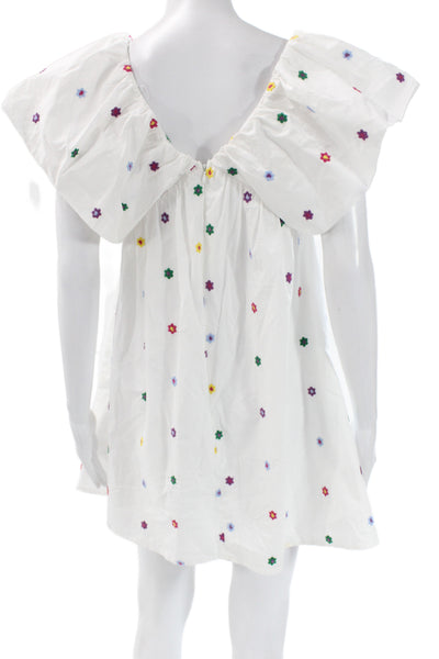 Day + Moon Womens Mini Floral V-Neck Cotton Knee Length Dress Size M