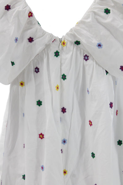Day + Moon Womens Mini Floral V-Neck Cotton Knee Length Dress Size M