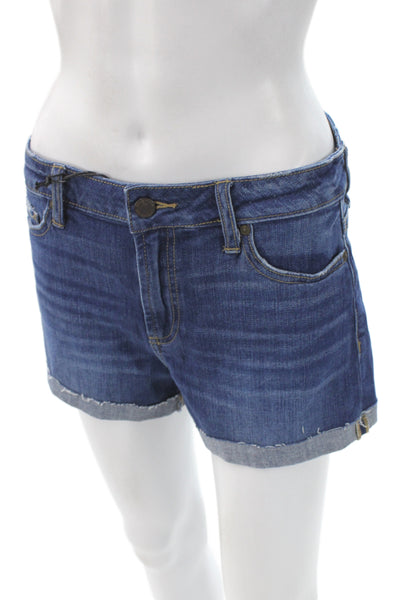 Paige Womens Boyfriend Denim Shorts Blue Size 27