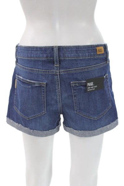 Paige Womens Boyfriend Denim Shorts Blue Size 27
