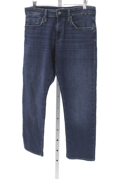 Mavi Jeans Mens Straight Jeans Blue High Rise Cotton Blend Size 31