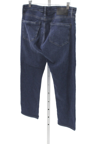 Mavi Jeans Mens Straight Jeans Blue High Rise Cotton Blend Size 31