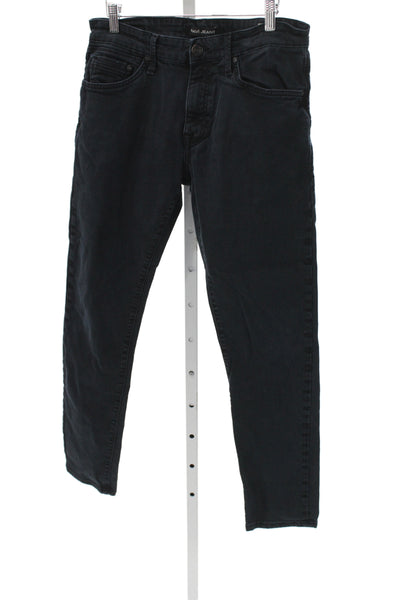 Mavi Jeans Men Skinny Black High Rise Cotton Jeans Size 32