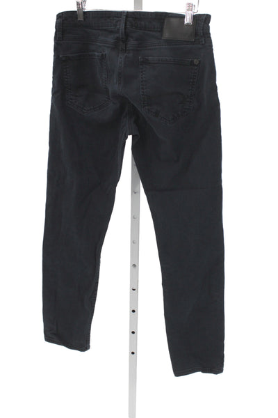 Mavi Jeans Men Skinny Black High Rise Cotton Jeans Size 32