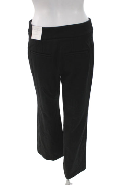 Talbots Women Dress Pants Black Rayon Pull On Size 2