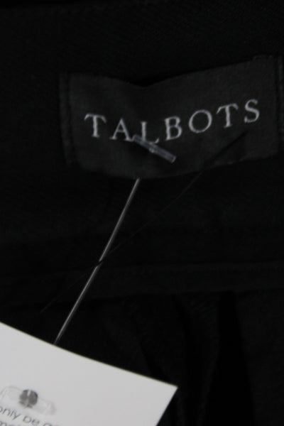 Talbots Women Dress Pants Black Rayon Pull On Size 2