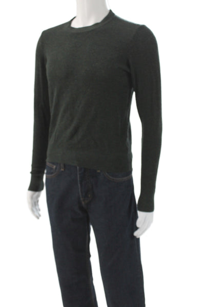 Robert Barakett Mens Wool Pullover Sweater Crew Neck Green Size M