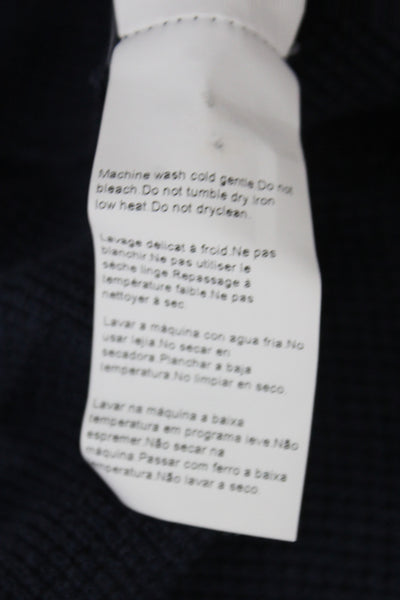BOSS Orange Mens Basic T-Shirt Blue Cotton Crew Neck Long Sleeve Size M