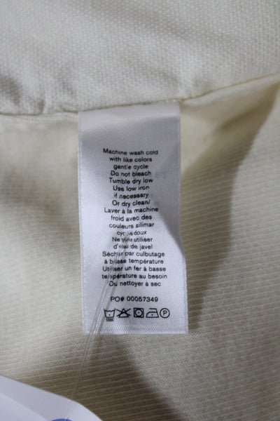 Rag & Bone Mens Long Sleeves Button Down Shirt Off White Cotton Size Large