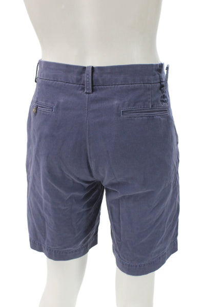 Polo Ralph Lauren Mens Chino Shorts Blue Cotton Button Fly Size 34