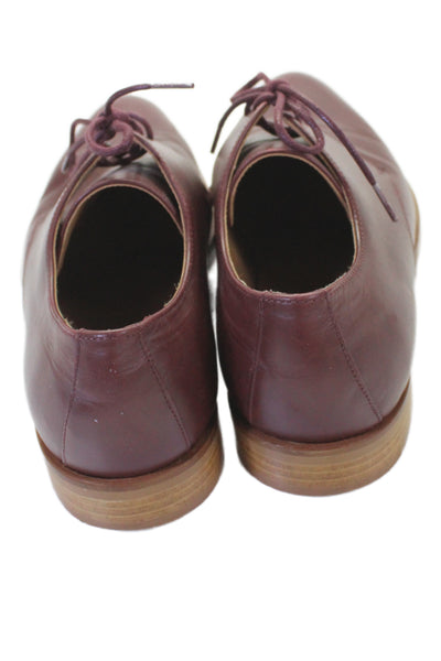 Everlane Womens Leather Pointed Toe Oxfords Burgundy Size 7.5
