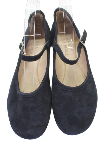 Jamie Haller Womens Suede Mary Jane Flats Navy Size 37 7