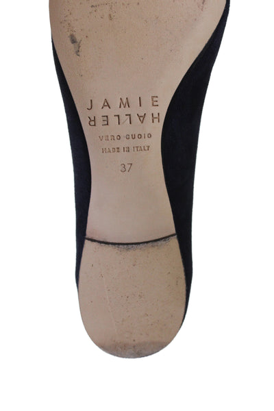 Jamie Haller Womens Suede Mary Jane Flats Navy Size 37 7