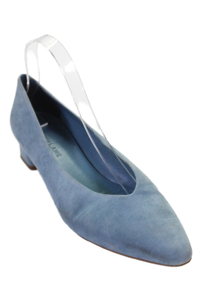 Everlane Womens Suede Pointed Toe Pumps Blue Size 7.5