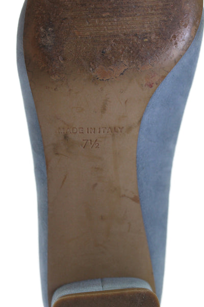 Everlane Womens Suede Pointed Toe Pumps Blue Size 7.5
