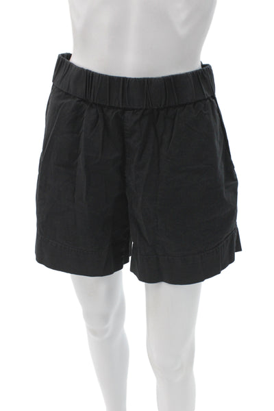 Everlane Womens Chino Shorts Black Cotton Pull On Size 6