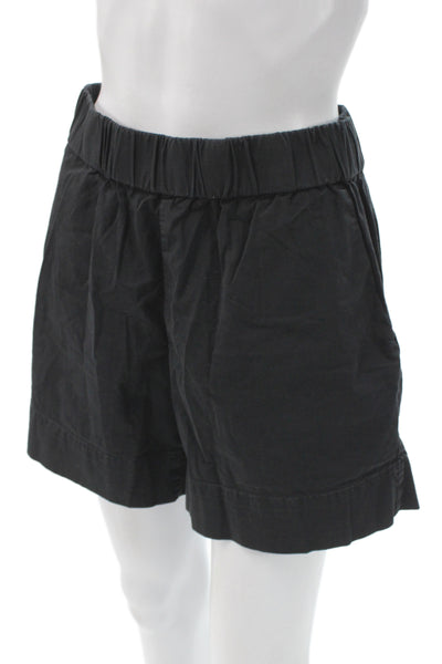 Everlane Womens Chino Shorts Black Cotton Pull On Size 6