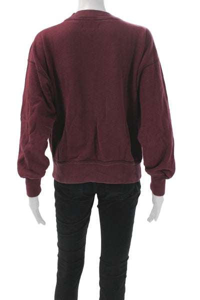 Isabel Marant Etoile Womens Pullover Red Mock Neck Size 38