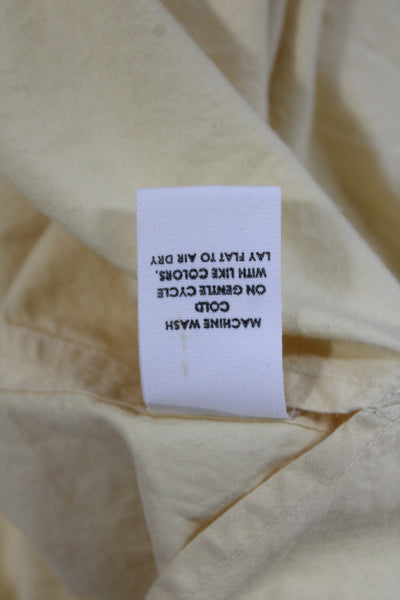 Apiece Apart Womens Button-Up Top Yellow Cotton Long Sleeve Collared Size M