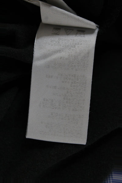 James Perse Mens Short Sleeve Collared Knit Polo Shirt Gray Size 3