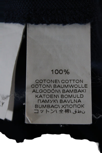 Brunello Cucinelli Mens Short Sleeve Collared Regular Fit Polo Shirt Navy IT 54