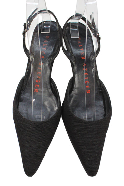 Walter Steiger Womens Stilleto Pump Synthetic Black Size 7.5