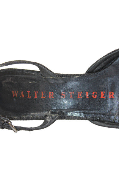 Walter Steiger Womens Stilleto Pump Synthetic Black Size 7.5