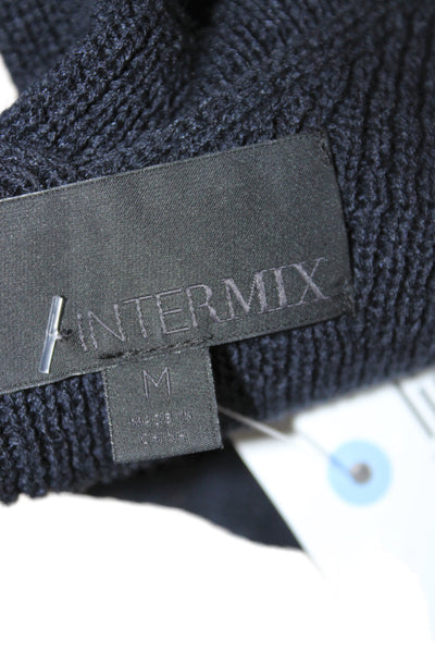Intermix Womens Black Linen V Neck Sleeveless Tank Basic Size M