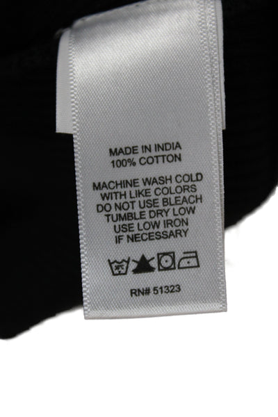 1. State Womens Basic Black Cotton Crew Neck Short Sleeve T-Shirt Size L