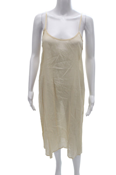 The Great Womens Sundress Beige Cotton Scoop Neck Floral Boho Size 1