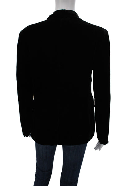 Joie Women Blazer Black Rayon Button Long Sleeve Classic Size 6