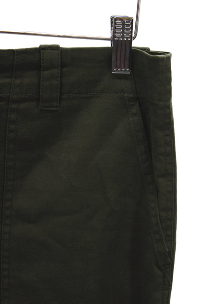 Jenni Kayne Womens Green Chino Pants 25 Inseam Button Cotton Size 8