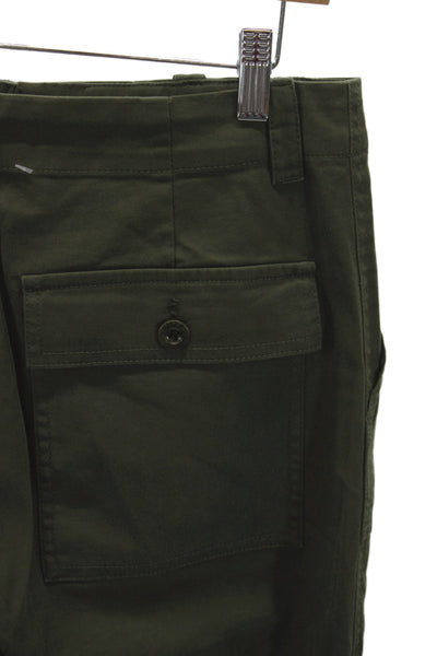 Jenni Kayne Womens Green Chino Pants 25 Inseam Button Cotton Size 8