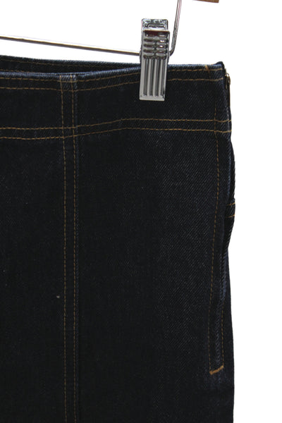 Ulla Johnson Womens Wide Leg High Waist Jeans Blue Size 28