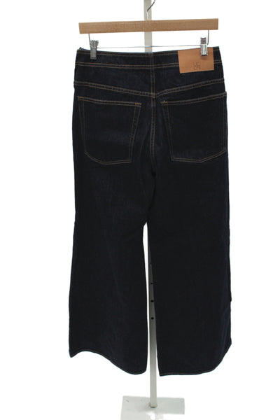 Ulla Johnson Womens Wide Leg High Waist Jeans Blue Size 28