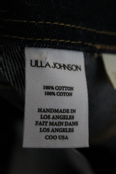 Ulla Johnson Womens Wide Leg High Waist Jeans Blue Size 28