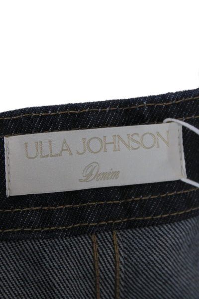 Ulla Johnson Womens Wide Leg High Waist Jeans Blue Size 28