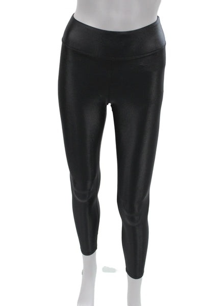 Carbon 38 Women Athleisure Ankle Leggings Black Nylon Solid Fall Size XS