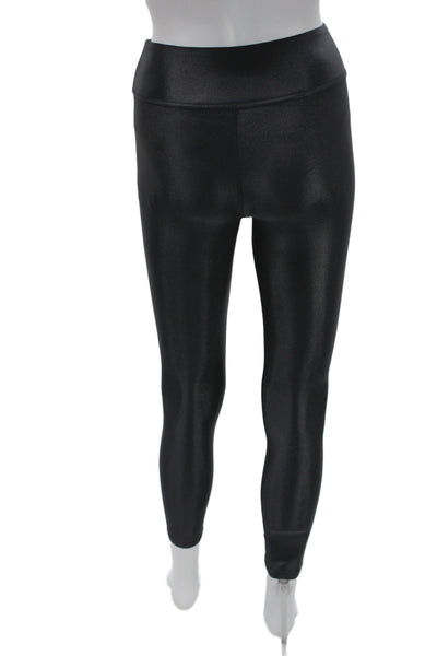 Carbon 38 Women Athleisure Ankle Leggings Black Nylon Solid Fall Size XS