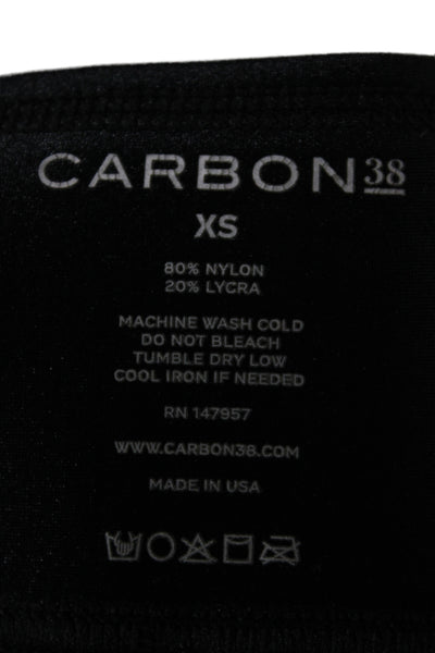 Carbon 38 Women Athleisure Ankle Leggings Black Nylon Solid Fall Size XS